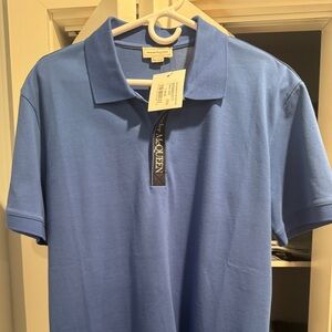 Alexander McQueen cobalt blue polo new large